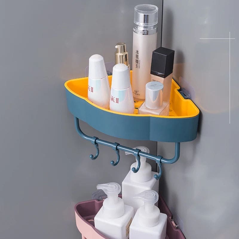 Bathroom Corner Shelf, Wall-Mounted Corner Shelf Storage Rack, kitchen Punch Free Organizer Bathroom Corner Shelf, Wall-Mounted Corner Shelf Storage Rack, kitchen Punch Free Organizer